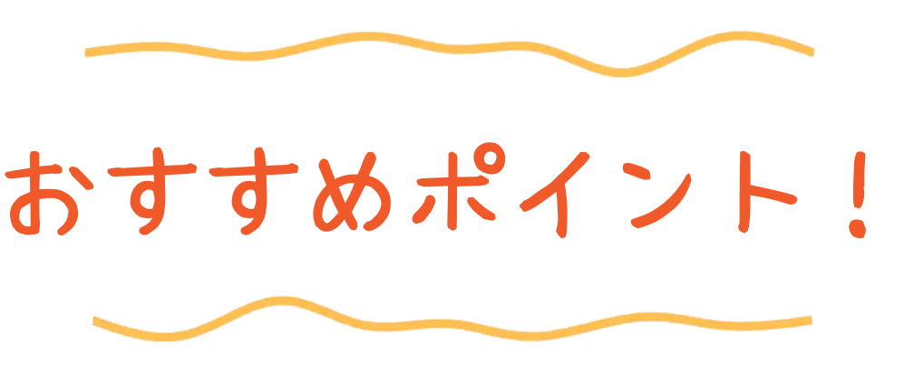 おすすめポイント！
